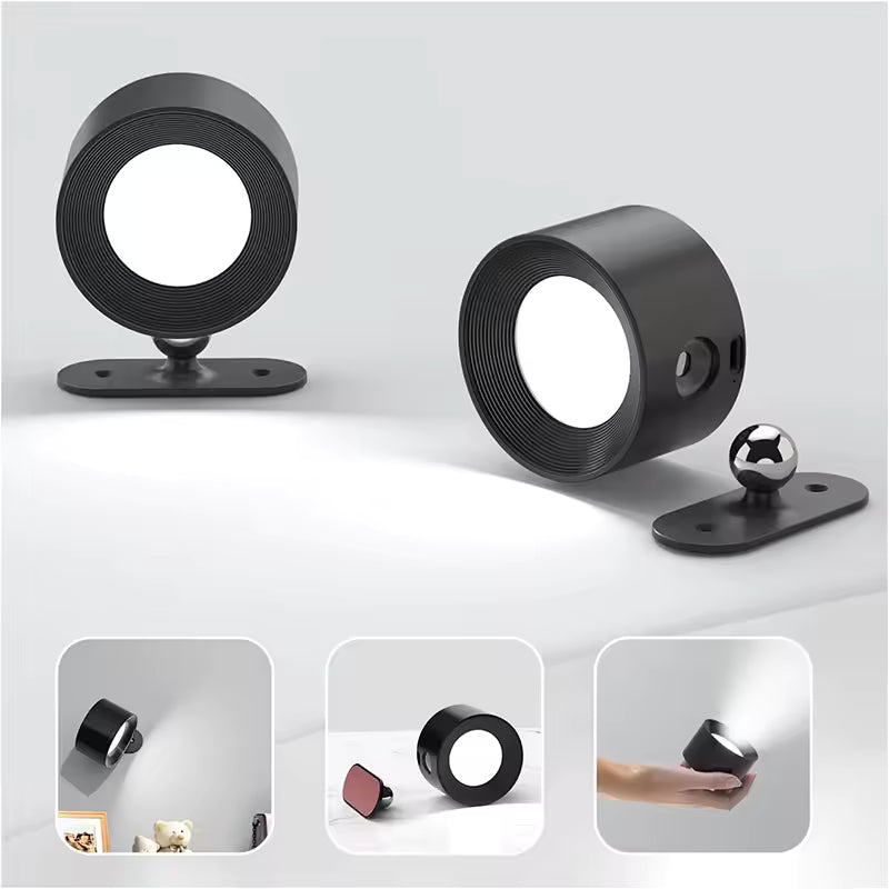 Lámpara de Pared VANTT: Magnética, Recargable + Control Remoto