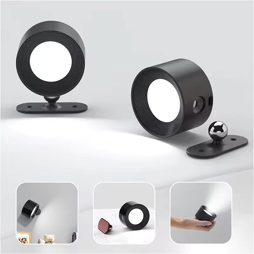 Lámpara de Pared VANTT: Magnética, Recargable + Control Remoto