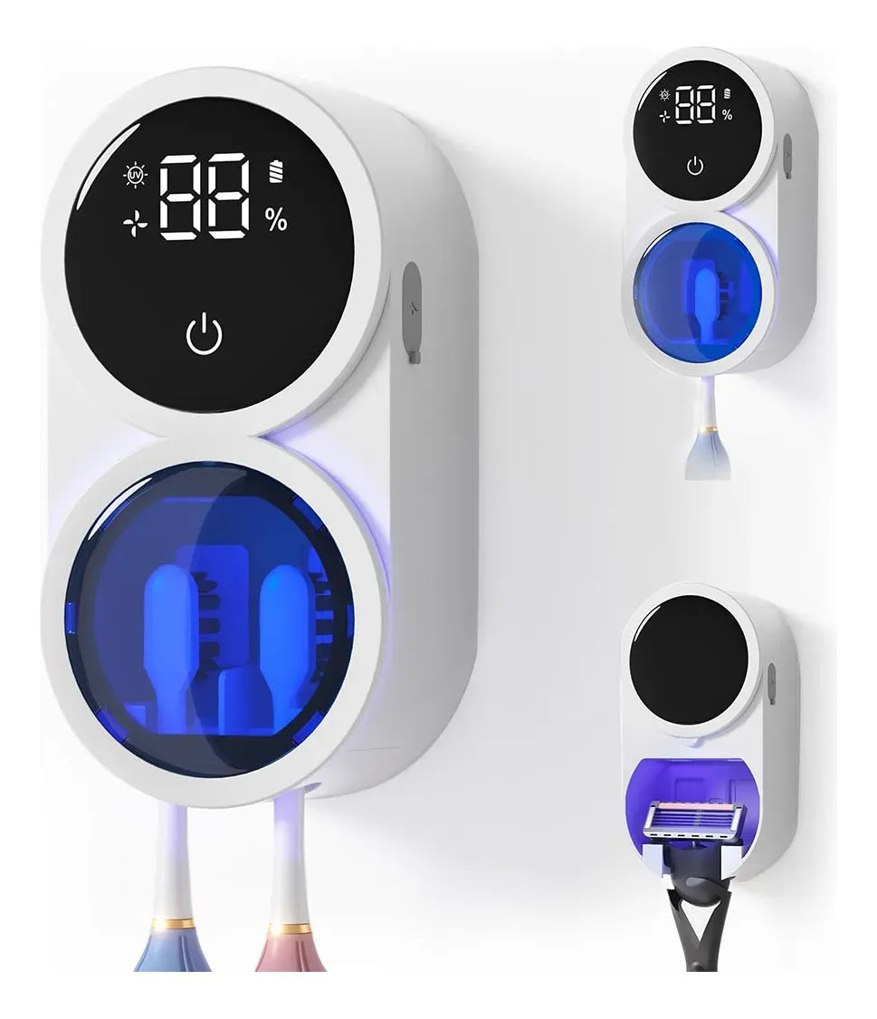 Soporte Portacepillos Inteligente con Esterilizador UV y Carga USB - VANTT